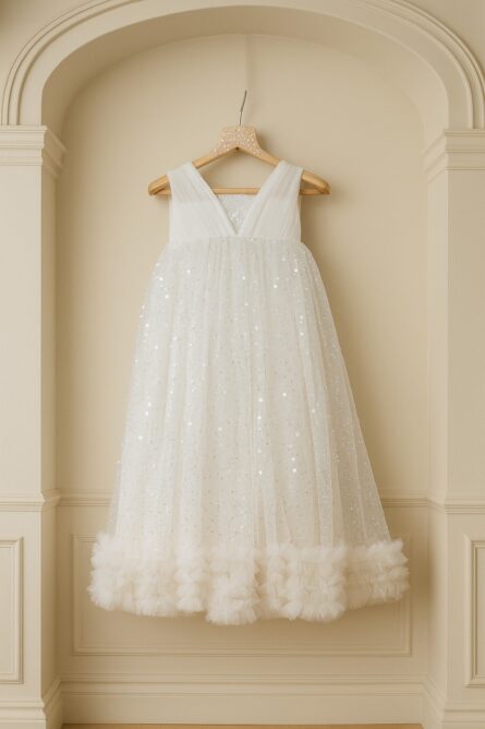 Starlight Bloom Baptism Gown - Image 3