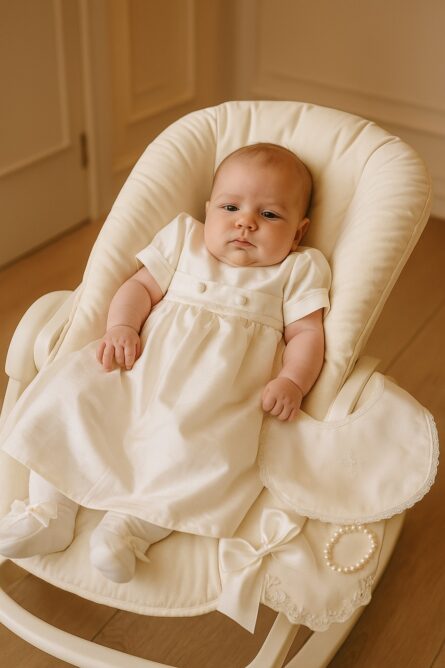 Victoria Lace Baptism Robe - Image 3